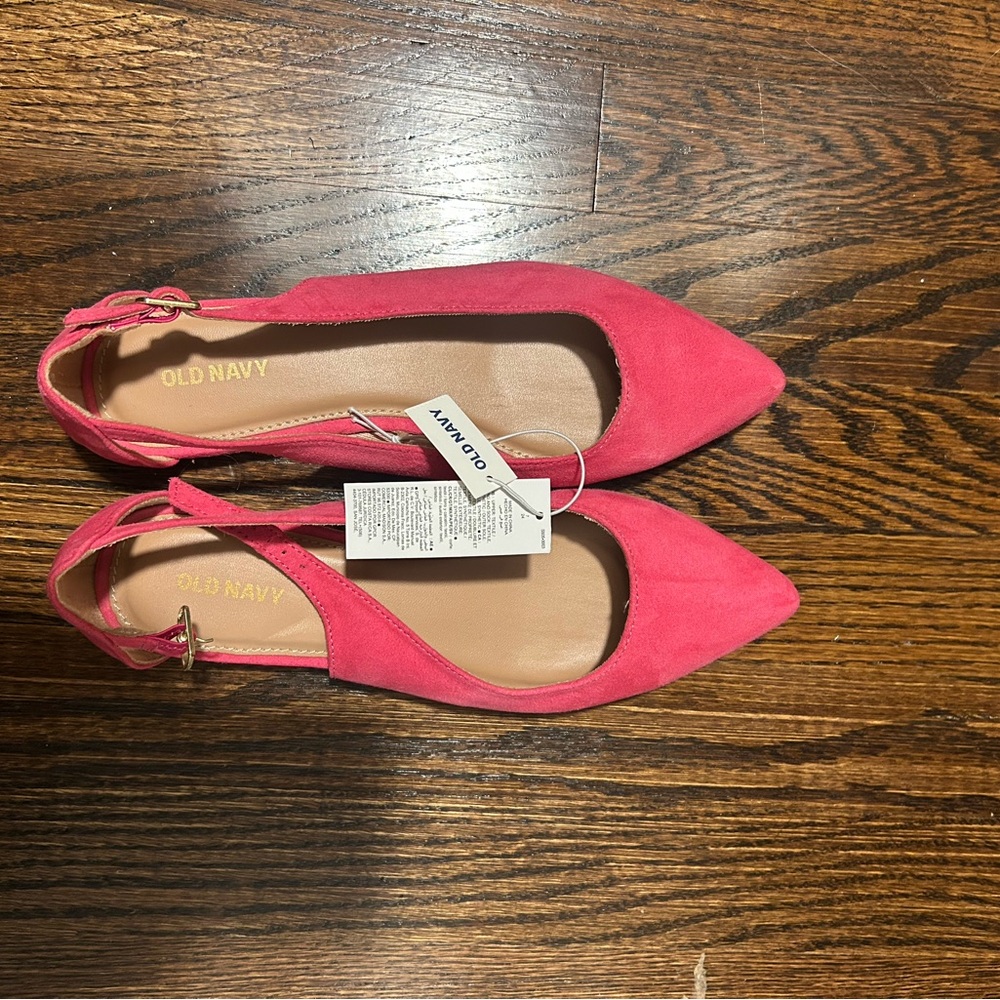 Old Navy Pink Ballet Flats with Ankle Strap